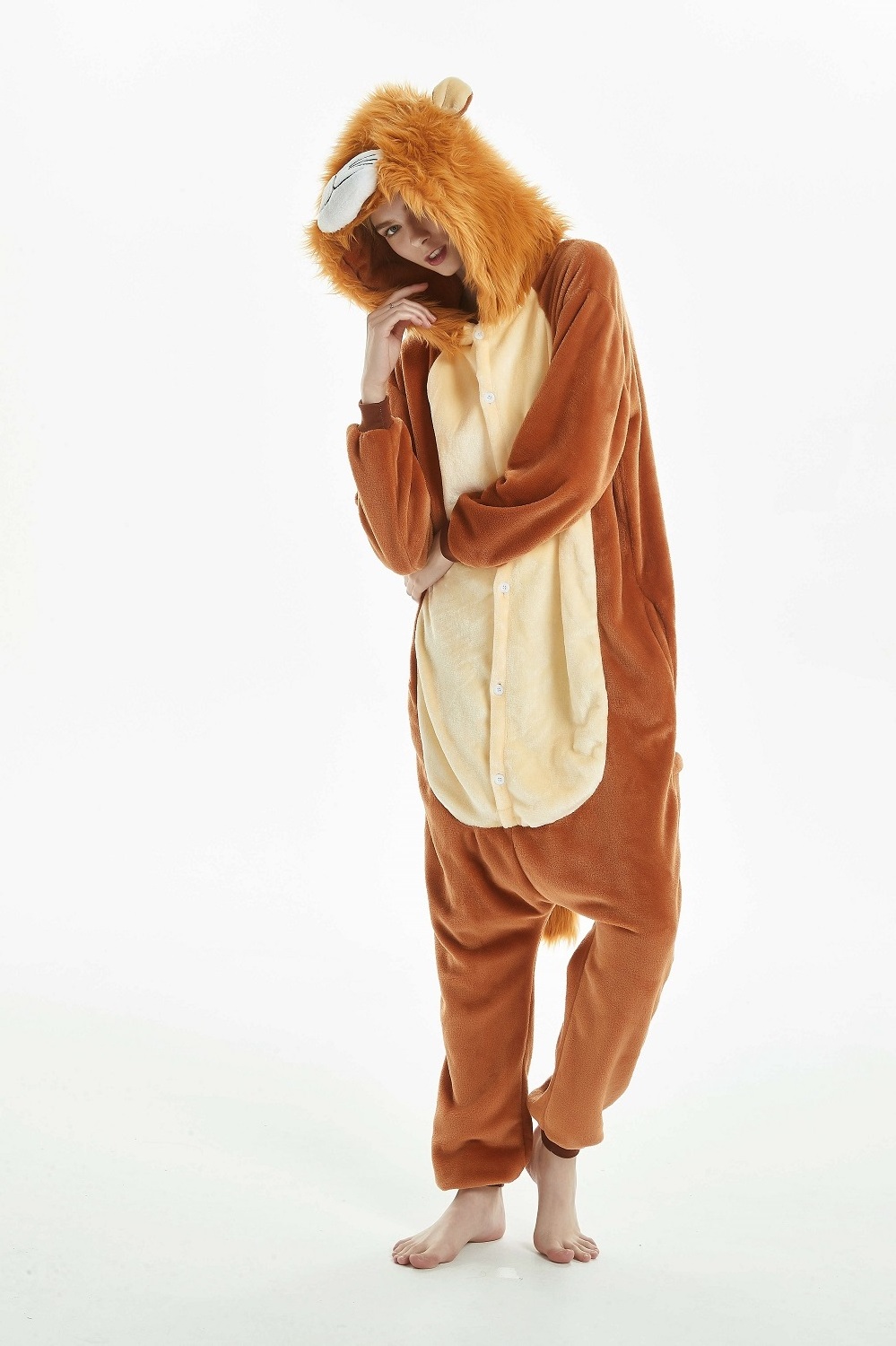 IN-STOCKED Retail Wholesale Animal Onesies Lion Cosplay Anime Costume Pajamas Halloween Cosplay Costume Cosplay Anime