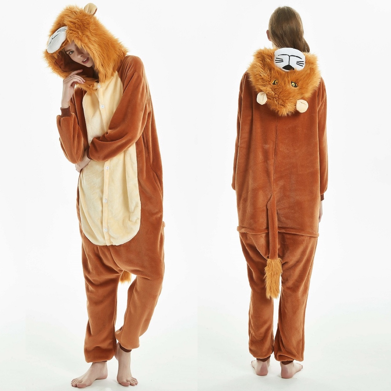 IN-STOCKED Retail Wholesale Animal Onesies Lion Cosplay Anime Costume Pajamas Halloween Cosplay Costume Cosplay Anime