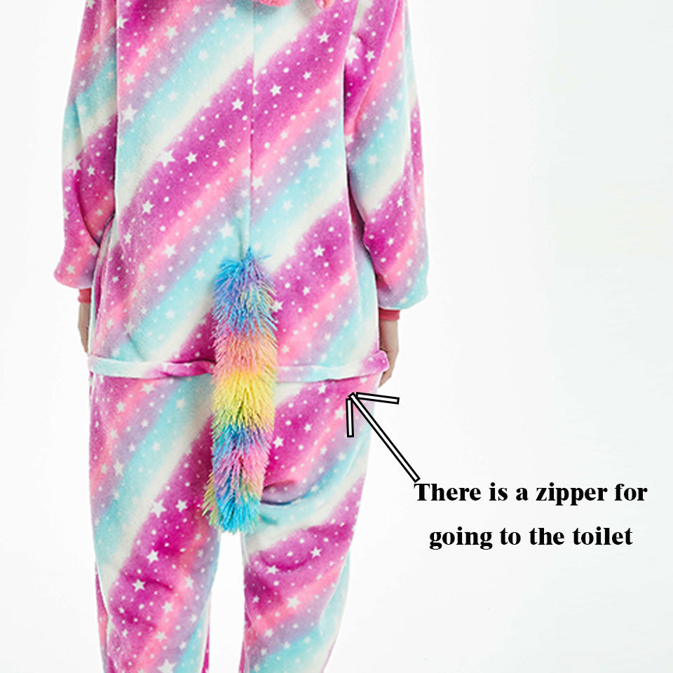 IN-STOCKED Retail Wholesale Animal Onesies Christmas Pajamas Flannel Cartoon Costume Starry Sky Unicorn Family Pijama Kigurumi