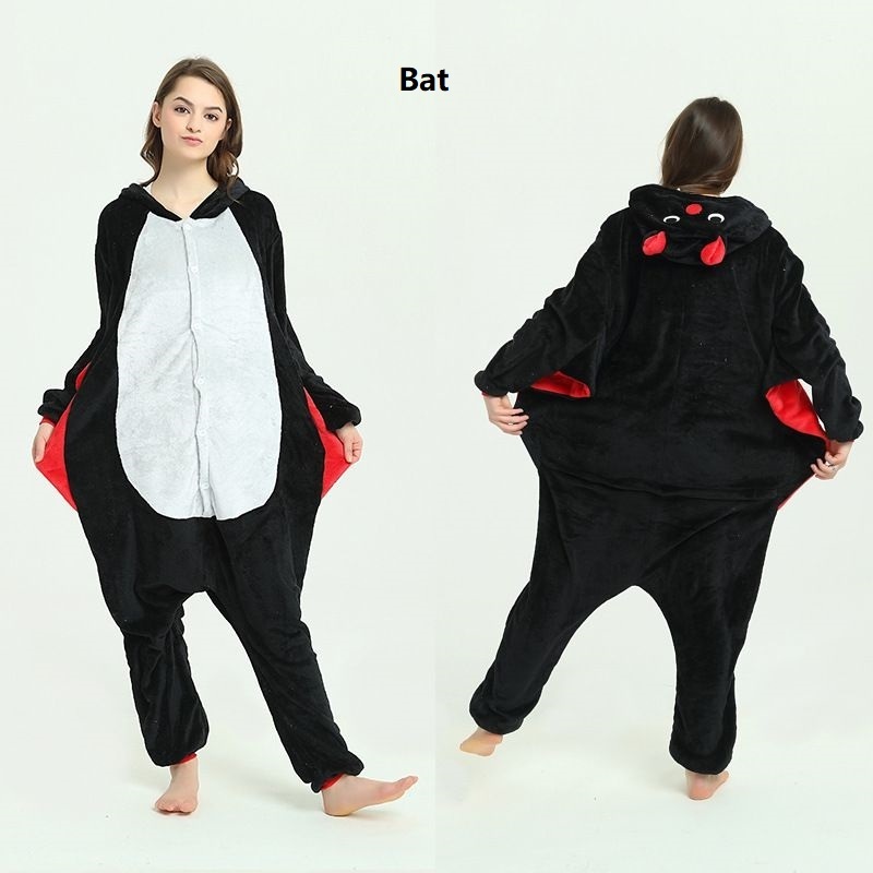 IN-STOCKED Retail Wholesale Rabbit One-piece Flannel Animal Costume Pajamas Animal Jumpsuit Adult Family Onesie