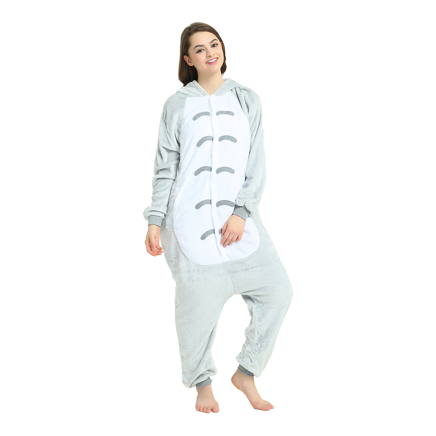 IN-STOCKED Retail Wholesale Animal Onesies Christmas Pajamas Flannel Cartoon Costume Chinchilla Family Christmas Pijama Kigurumi