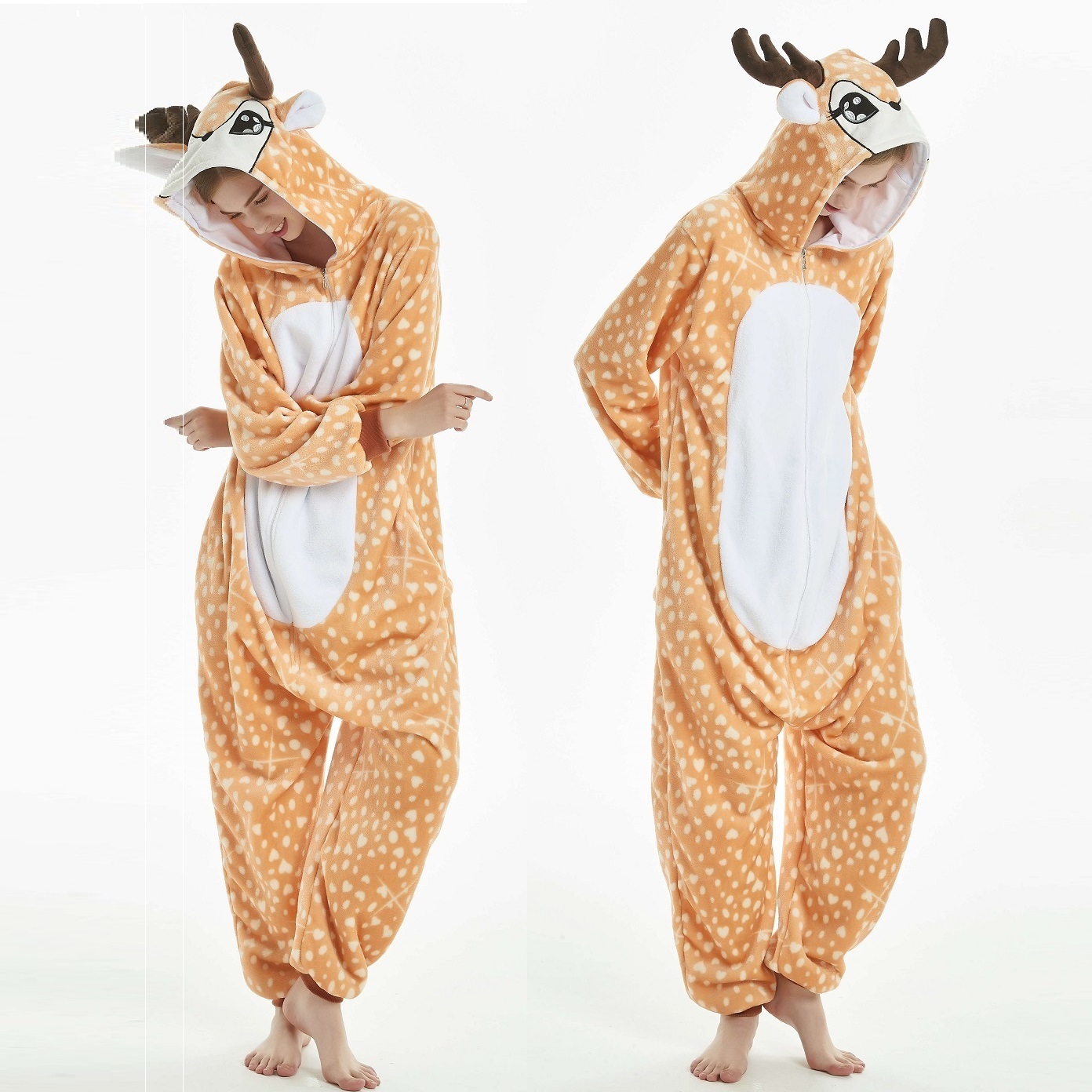 IN-STOCKED Retail Wholesale Animal Onesies Deer Cosplay Anime Costume Pajamas Halloween Cosplay Costume Cosplay Anime