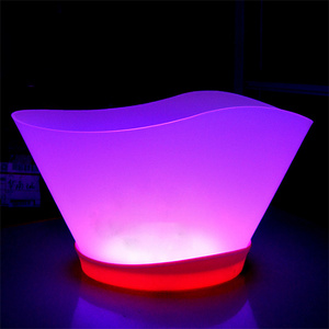 Acrylic Material Plastic Waterproof Color Changing Light Up Ice Bucket Beer Led Ice Bucket New Mold Led Ice Bucket For Grey Goos