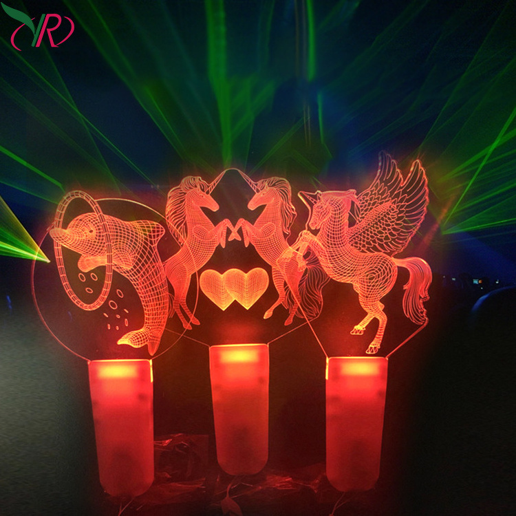 Glow Party Flashlight Logo Concert Kpop With Remote Control Led Light Stick Hiking Sticks With Led Wireless Selfie