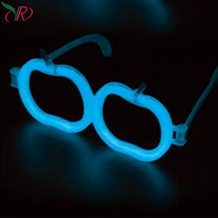 Heart Shaped Glow Eye Glasses Glass Glow In The Dark Dip Pen Dropshipping Glow In Dark Glass Pipe Hour Glass