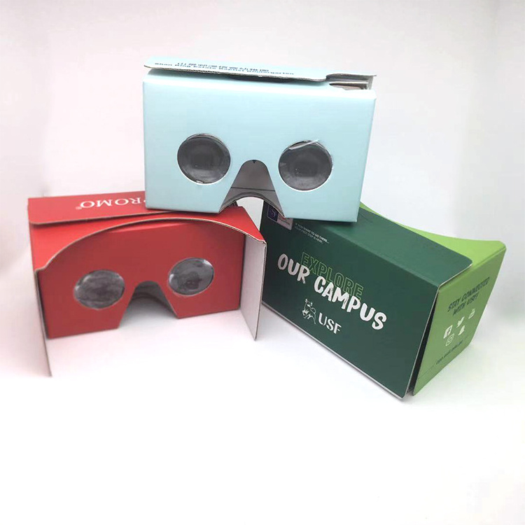 Newest portable custom google cardboard 3d vr glasses with envelope packing goole cardboard vr Glasses google cardboard v2