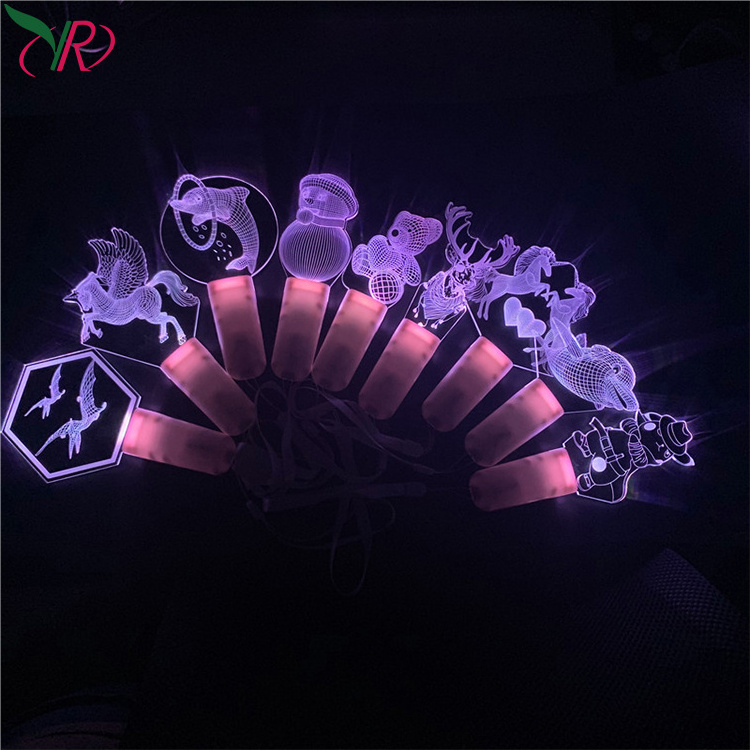 Glow Party Flashlight Logo Concert Kpop With Remote Control Led Light Stick Hiking Sticks With Led Wireless Selfie