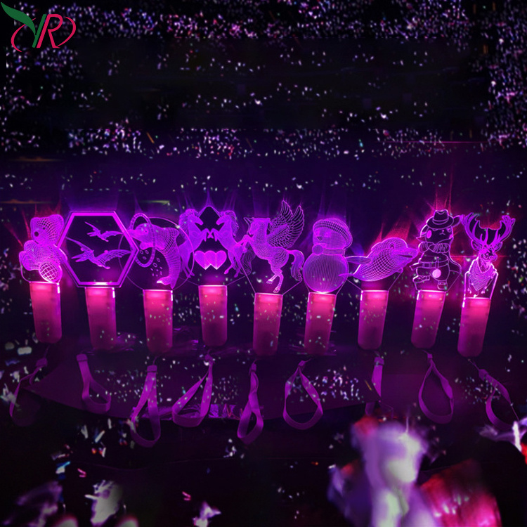 Glow Party Flashlight Logo Concert Kpop With Remote Control Led Light Stick Hiking Sticks With Led Wireless Selfie