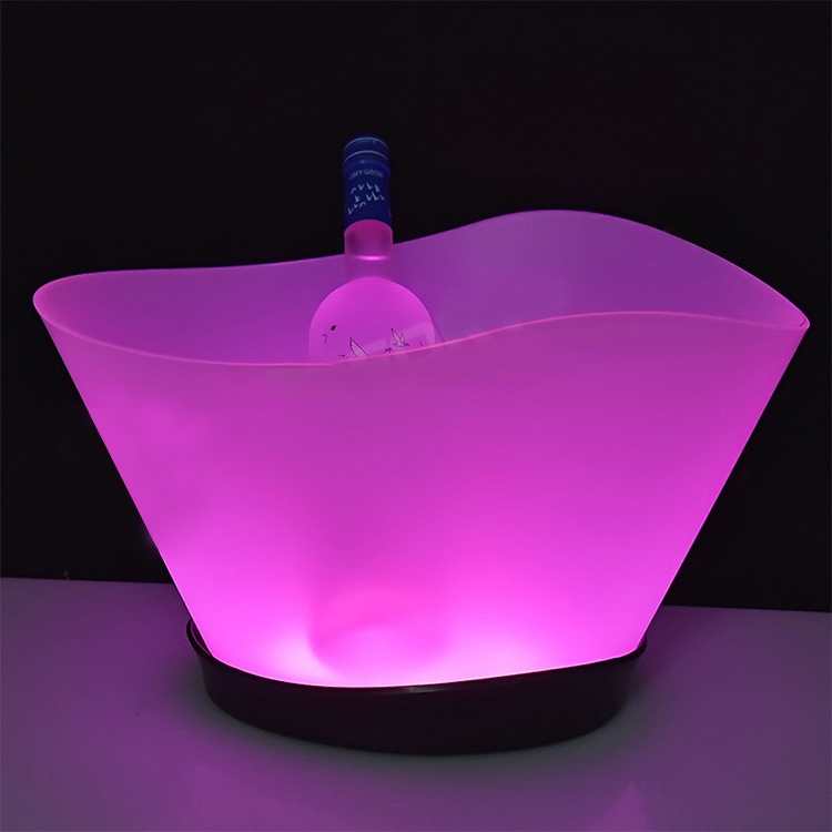 Acrylic Material Plastic Waterproof Color Changing Light Up Ice Bucket Beer Led Ice Bucket New Mold Led Ice Bucket For Grey Goos