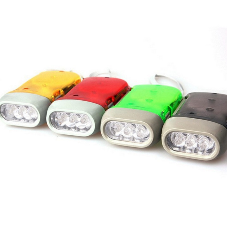 3 Led Mini Compact Hand Crank Linterna Lamp Manual Generator Shake Flashlights Outdoor Emergency Torch Light Dynamo Flashlight