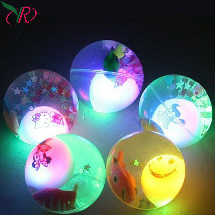 Good-Looking Glitter Led Water Bouncy Ball Flashing Bouncing Rubber Ball For Kids Flashing Bouncing Rubber Ball Liquid Bouncy