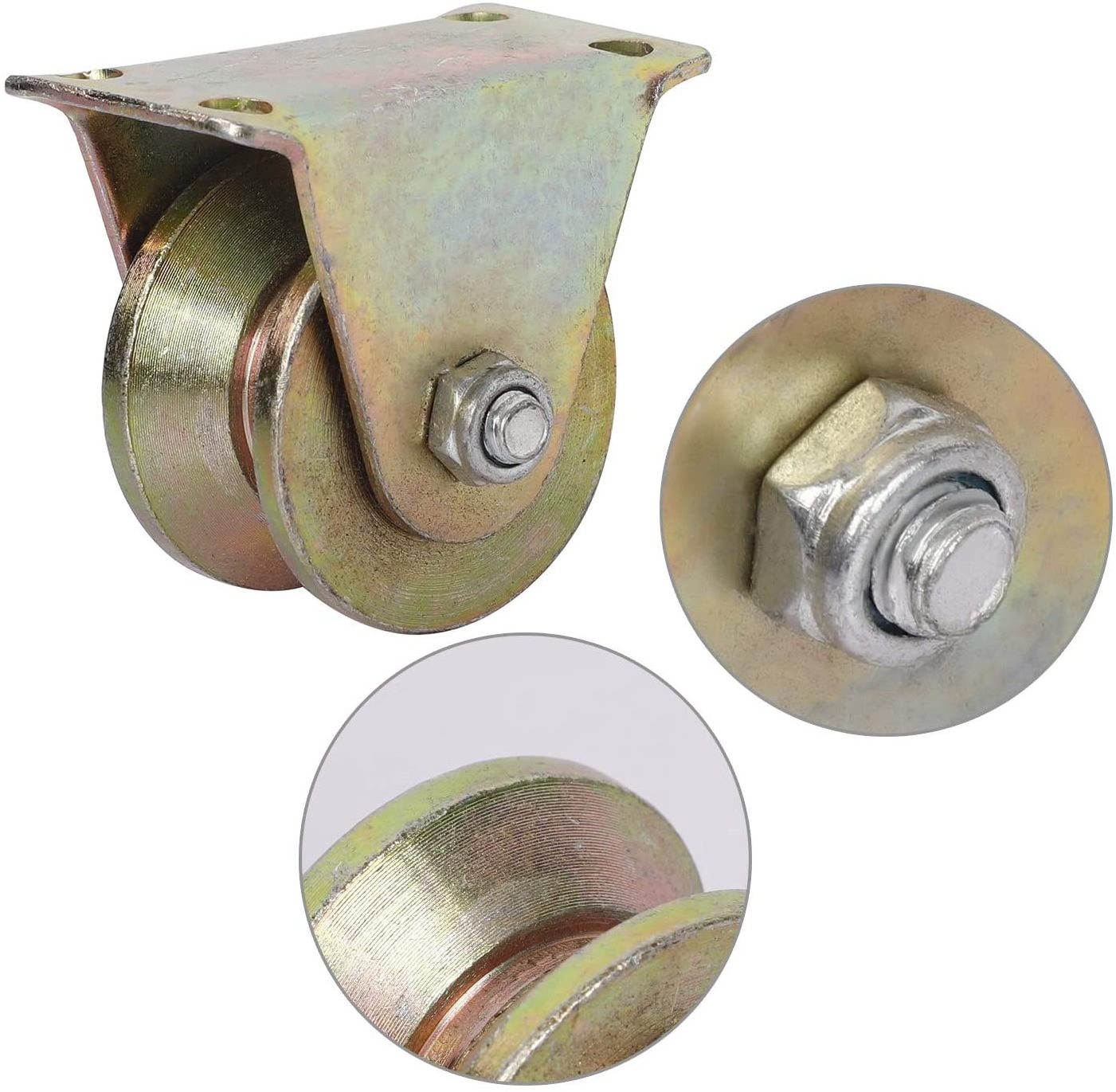 WBD wholesale steel v rail guide caster wheels fixed rigid cabinet ...