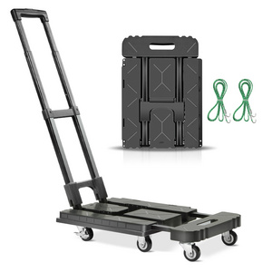 Ylcaster 6 wheels Moving portable storage aluminum hand cart foldable trolley 500X350 mm