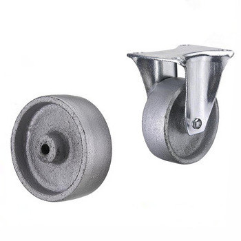 2.5 Inch Small Cast Iron Caster Fixed Heat Resistance iron Caster Wheels