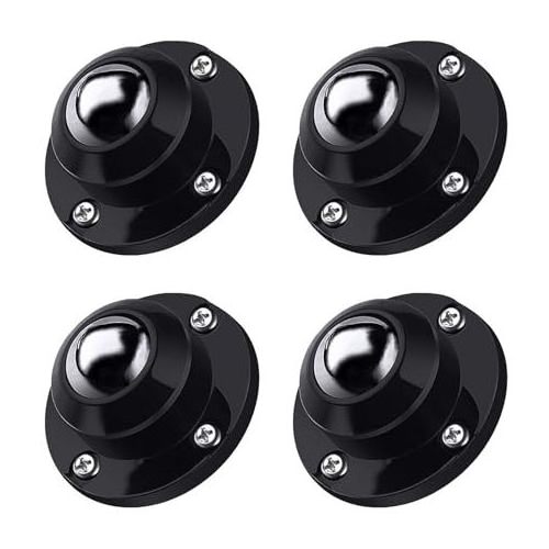 Set of 4 360-Degree Self-Adhesive Swivel  Pulleys Stainless Steel Rollers Furniture Caster