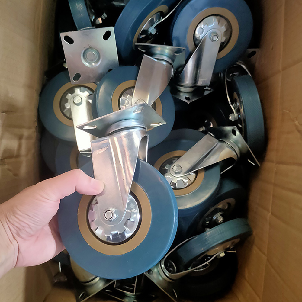 Ready to ship WBD 3 inch small swivel plain bearing pvc plate casters wheels