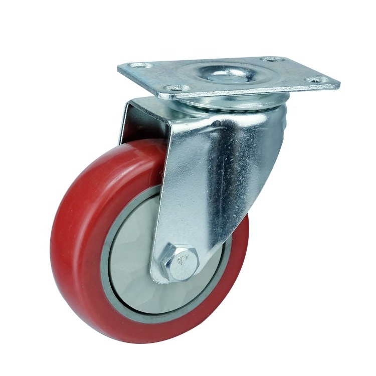 best price removable industrial PVC RED caster wheel with brake