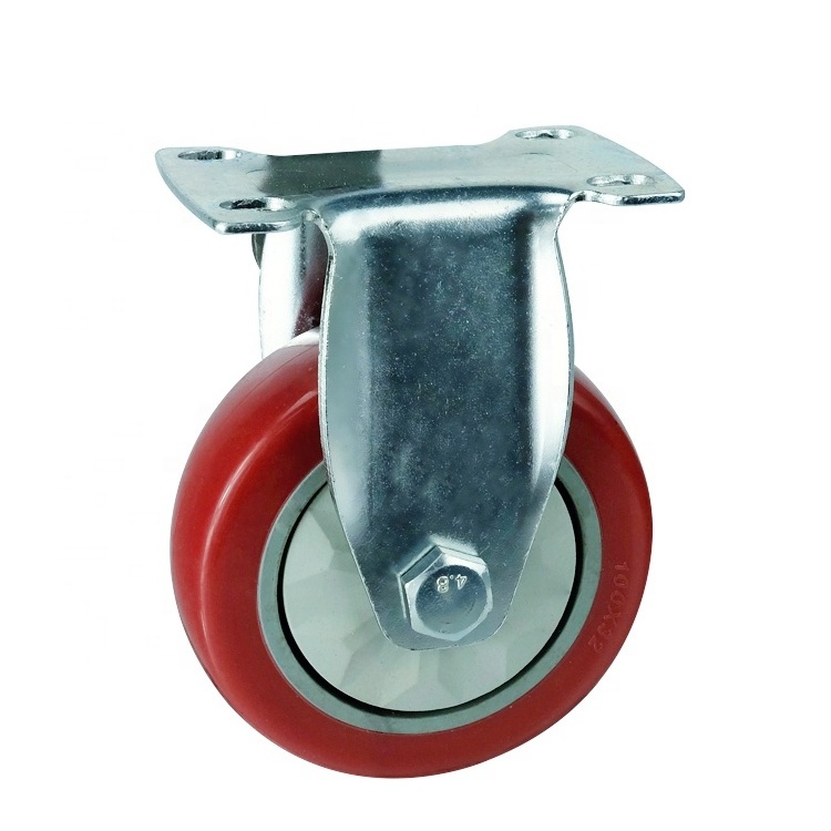 best price removable industrial PVC RED caster wheel with brake