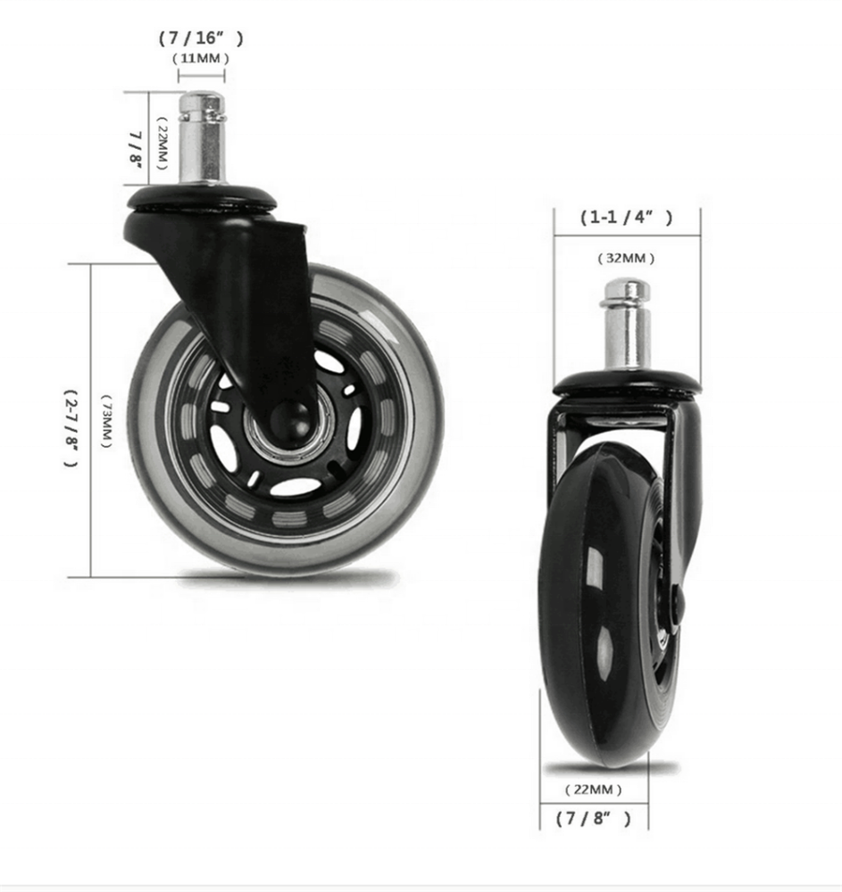 WBD 3Inch Pu Castor Wheel Rollerblade Caster Wheels