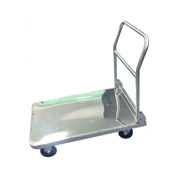 304 400kg waterproof stainless steel folding platform 150kg trolley