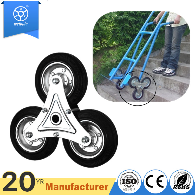 3 wheel ladder wheels 6 inch solid rubber stair climbing cart 3 wheels for stair