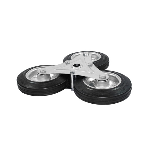 3 wheel ladder wheels 6 inch solid rubber stair climbing cart 3 wheels for stair