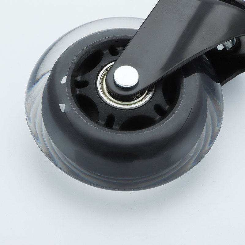 Amazon hot Sale 75mm 3 inch black roller polyurethane swivel office chair caster wheels for skate board