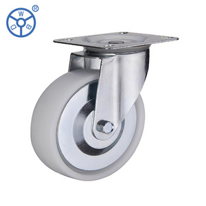 WBD European 4 inch swivel 6 inch Fixed swivel white locking PA Nylon Industrial polypropylene diameter 125 mm caster wheels