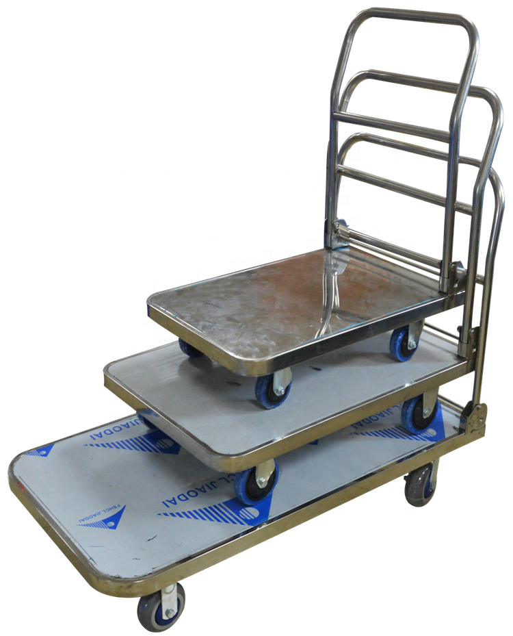 WBD stainless steel platform trolley heavy load industrial Stainless Steel Trolley Cart