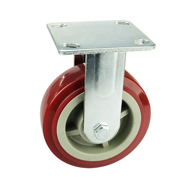 Heavy Duty PVC PU Caster 4 5 6 8inch swivel Trolley Wheels with brake