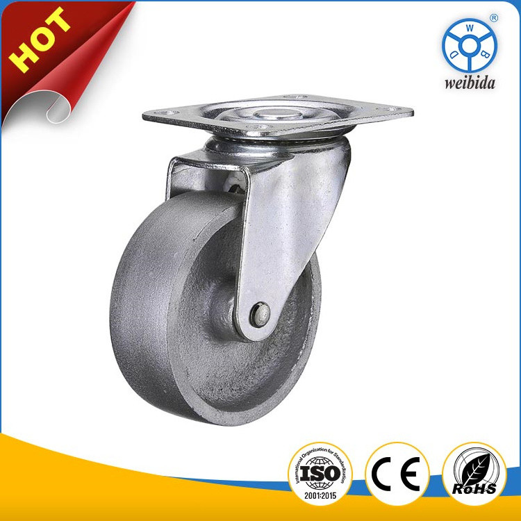 2.5 Inch Small Cast Iron Caster Fixed Heat Resistance iron Caster Wheels