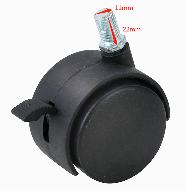 2 inch black nylon caster wheel for office chair furniture hardware caster