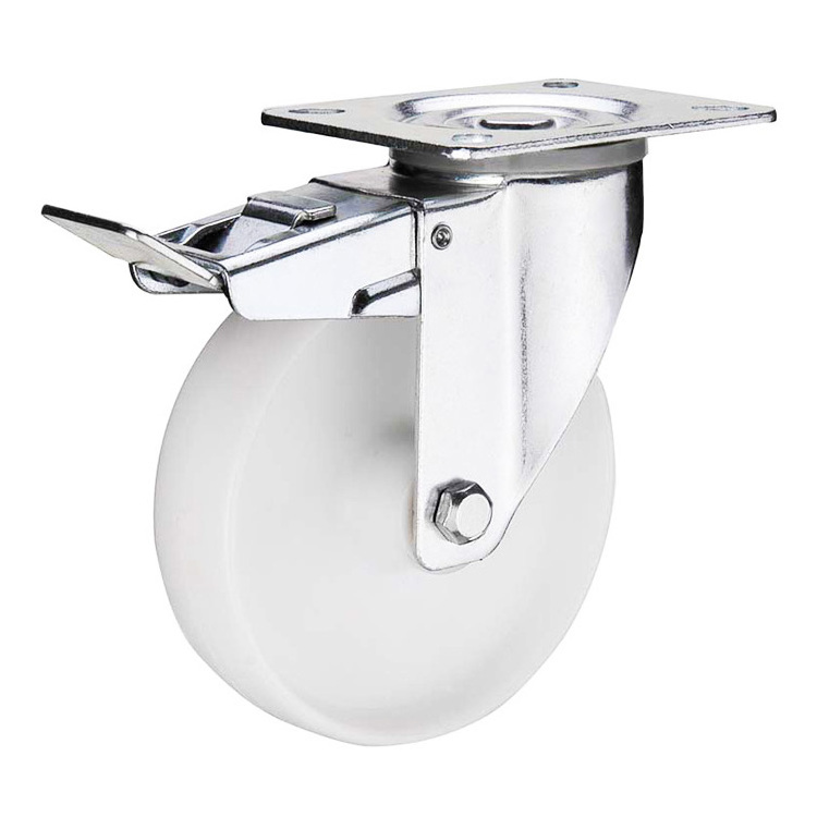 WBD polyamide plastic caster industrial caster wheels 6 inch heavy duty swivel castor white nylon caster wheel