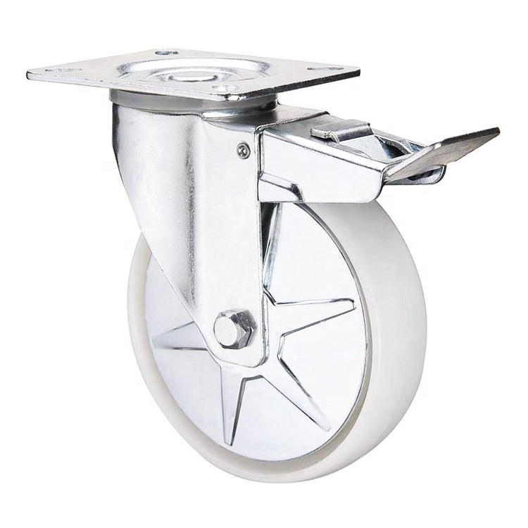 WBD American type PP Plastic industrial swivel  3 inch industrial caster with dust cover