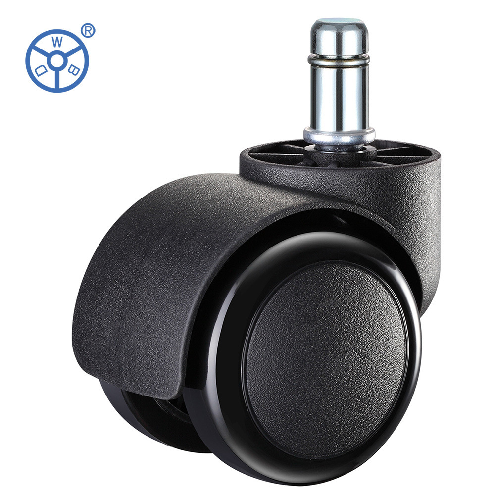 WBD wholesale 2 inch Stem swivel furniture caster Nylon/PU wheel office Pin caster wheels for chair