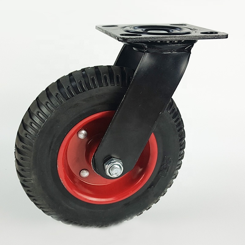 WBD high load capacity flat solid rubber  wheel 8