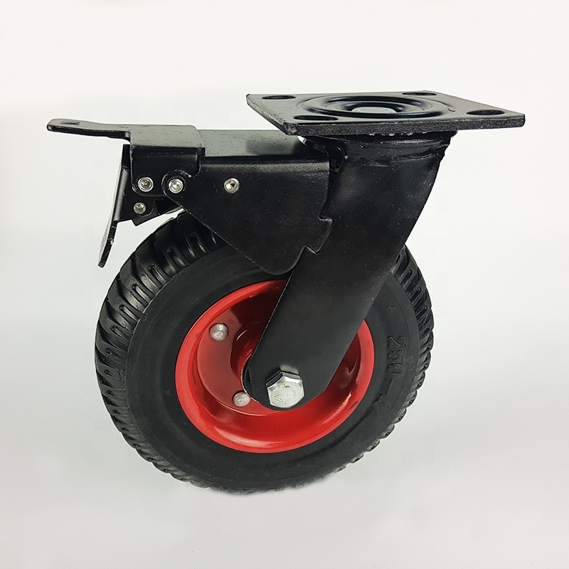 WBD high load capacity flat solid rubber  wheel 8