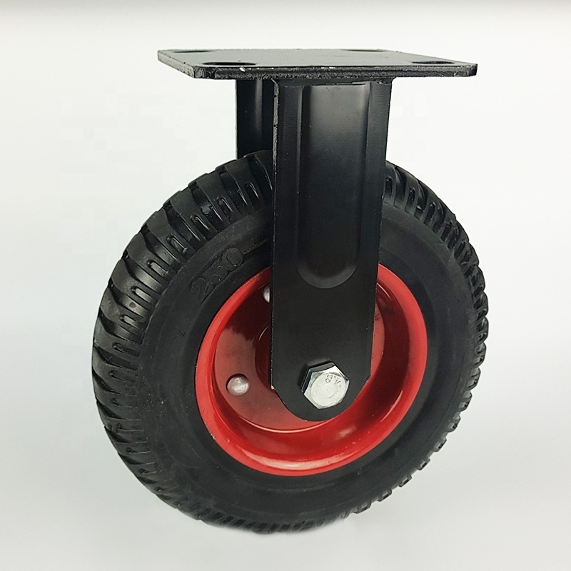 WBD high load capacity flat solid rubber  wheel 8