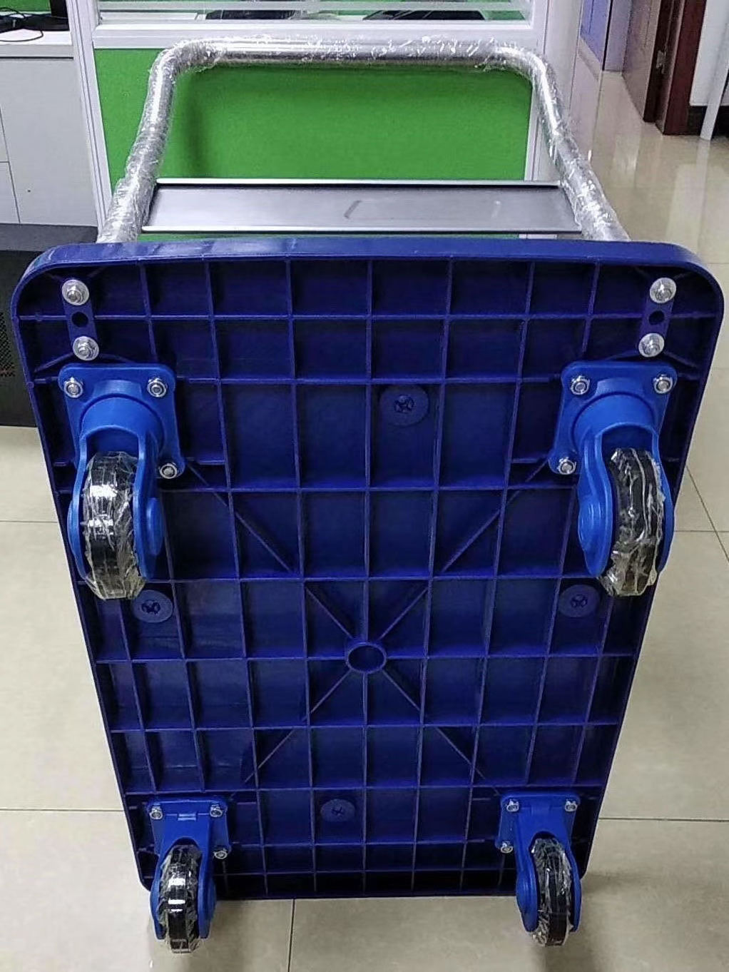 Folding Plastic Platform Multifunction Cart Trolley On Wheels