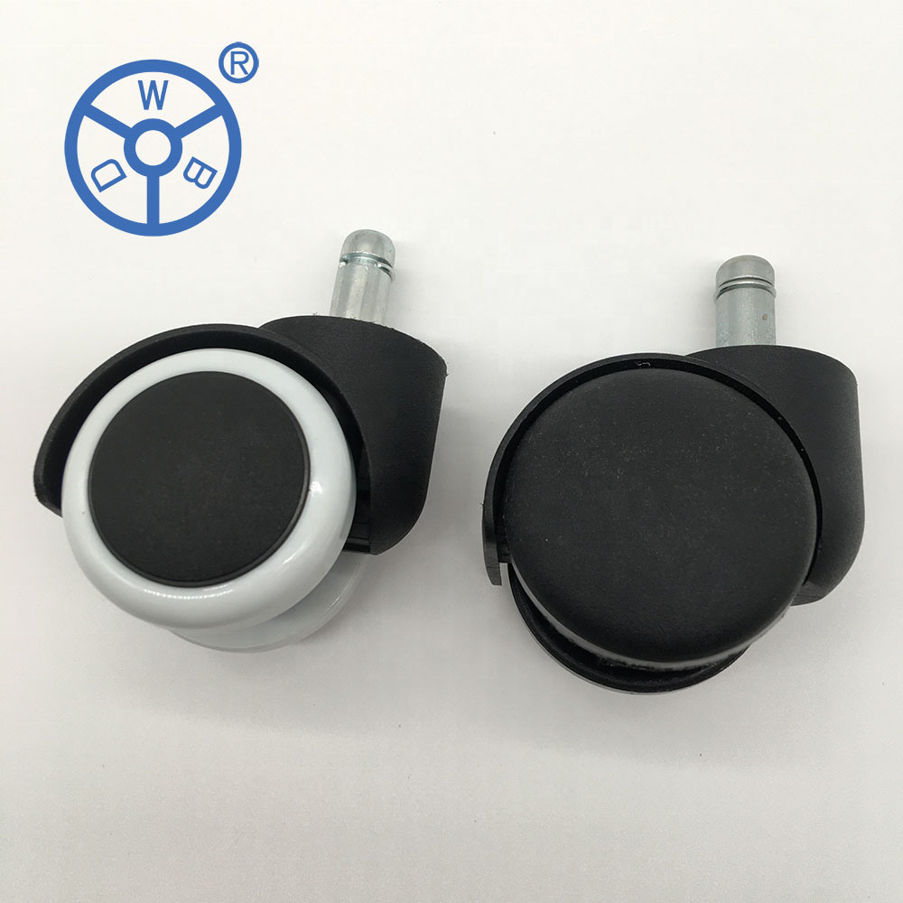 WBD 40mm 50mm top plate threaded stem grip ring swivel brake plastic office chair wheel castor furniture casters