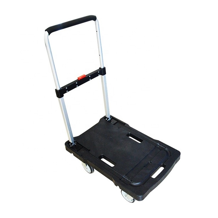 Four wheels completely foldable platform hand trolley carry cart