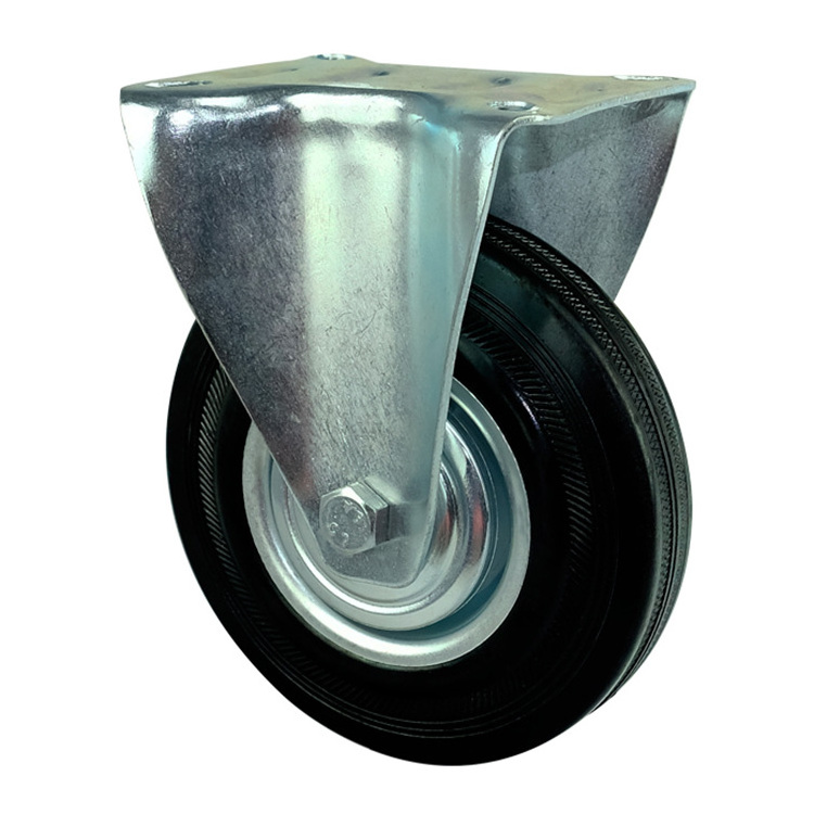 WBD 6 X 2 Solid black  Rubber Wheels 150mm industrial castors