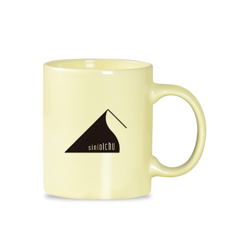 Customize Logo, Graphics, and More on Cream Yellow Ceramic Cup Mark Mug. Supports Engraving, Decal,  Heat Transfer Printing P