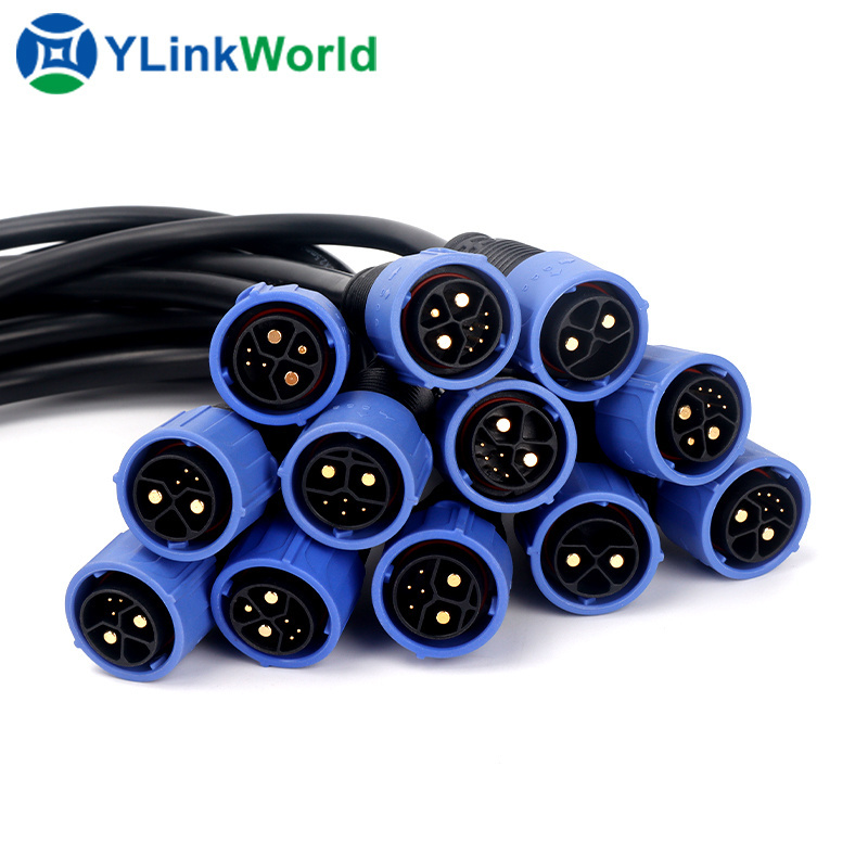 M25 Waterproof Cable Electric Connector PA66 Circular Connector IP67 Water Proof Marine Fisher Connector Factory