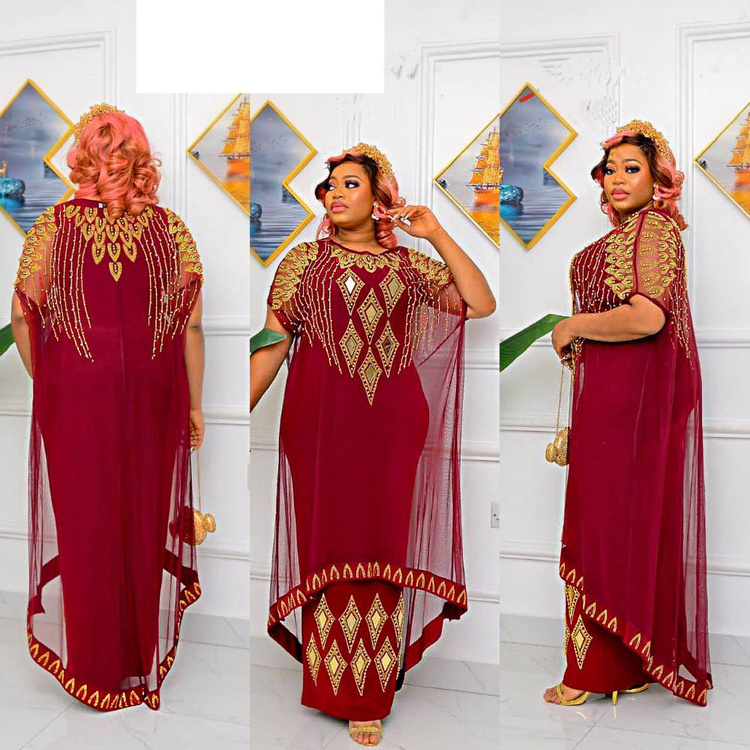 African Large Chiffon Dresses Middle Eastern Summer Women's Two-piece Islamic Clothing Kaftan Abaya Women Muslim Dress