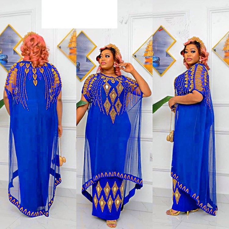 African Large Chiffon Dresses Middle Eastern Summer Women's Two-piece Islamic Clothing Kaftan Abaya Women Muslim Dress