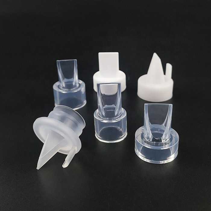 Food grade white transparent BPA free silicone duckbill valve breast pump valve for breast pumps