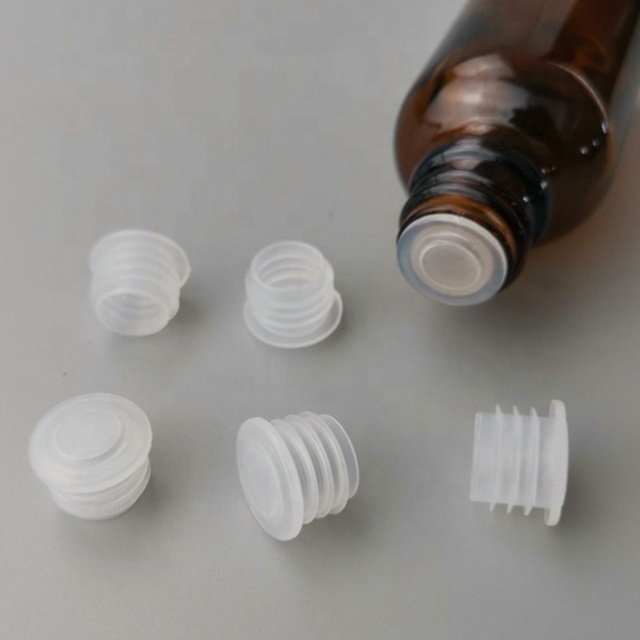 high quality white transparent Waterproof customized food grade rubber screw glass bottle plug rubber plug stopper silicone plug