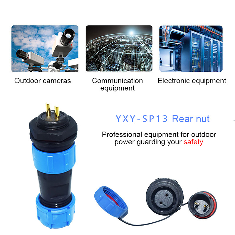 IP67 Waterproof SP13 SP17 SP21 IP68 male and female plug socket 2 pin 3 pin 8pin cable Wire Cable Connectors