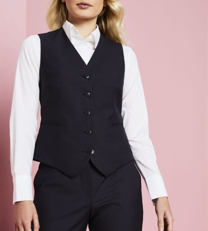 Factory Customize High Quality Uniform Work Wear Women's Vests & Waistcoats Waistcoat Suit Ladies Waistcoat Vest Black Women